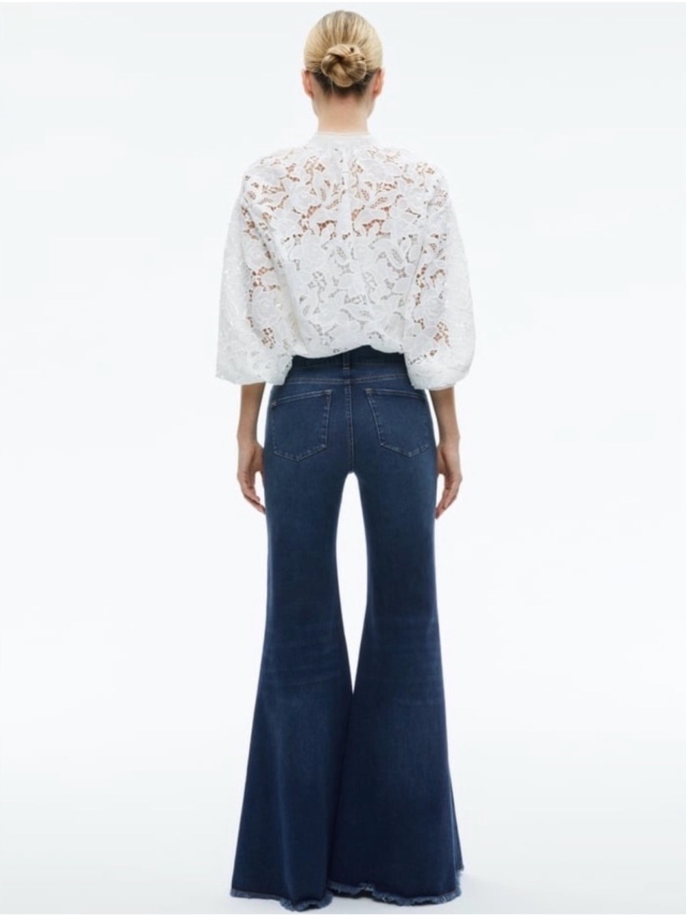 Alice + Olivia White Floral Guipure Lace Blouse + Camisole SP - Picture 3 of 16